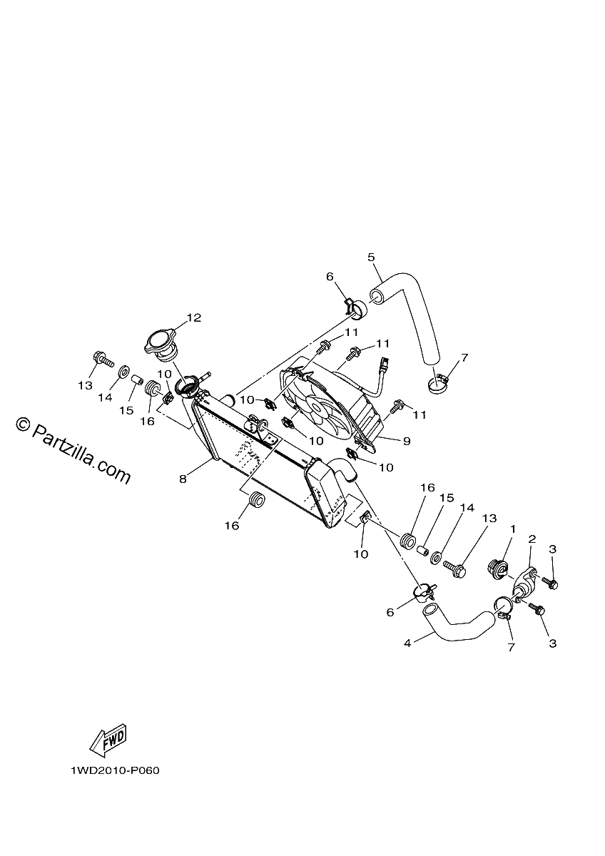 Diagrama de RADIATOR HOSE