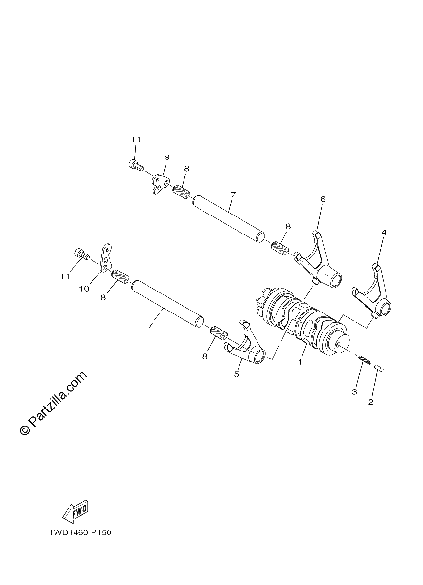 Diagrama de SHIFT CAM FORK