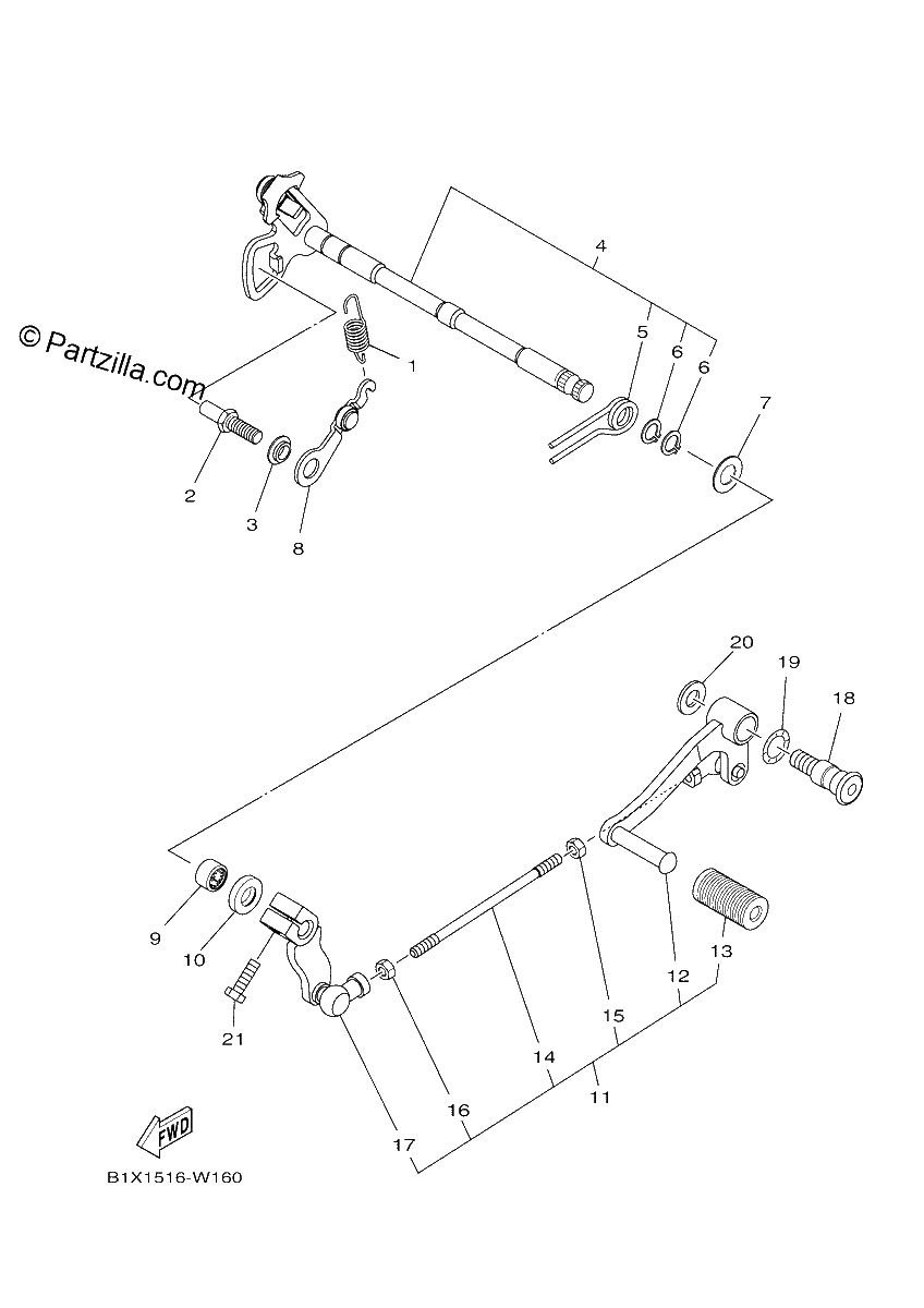 Diagrama de SHIFT SHAFT