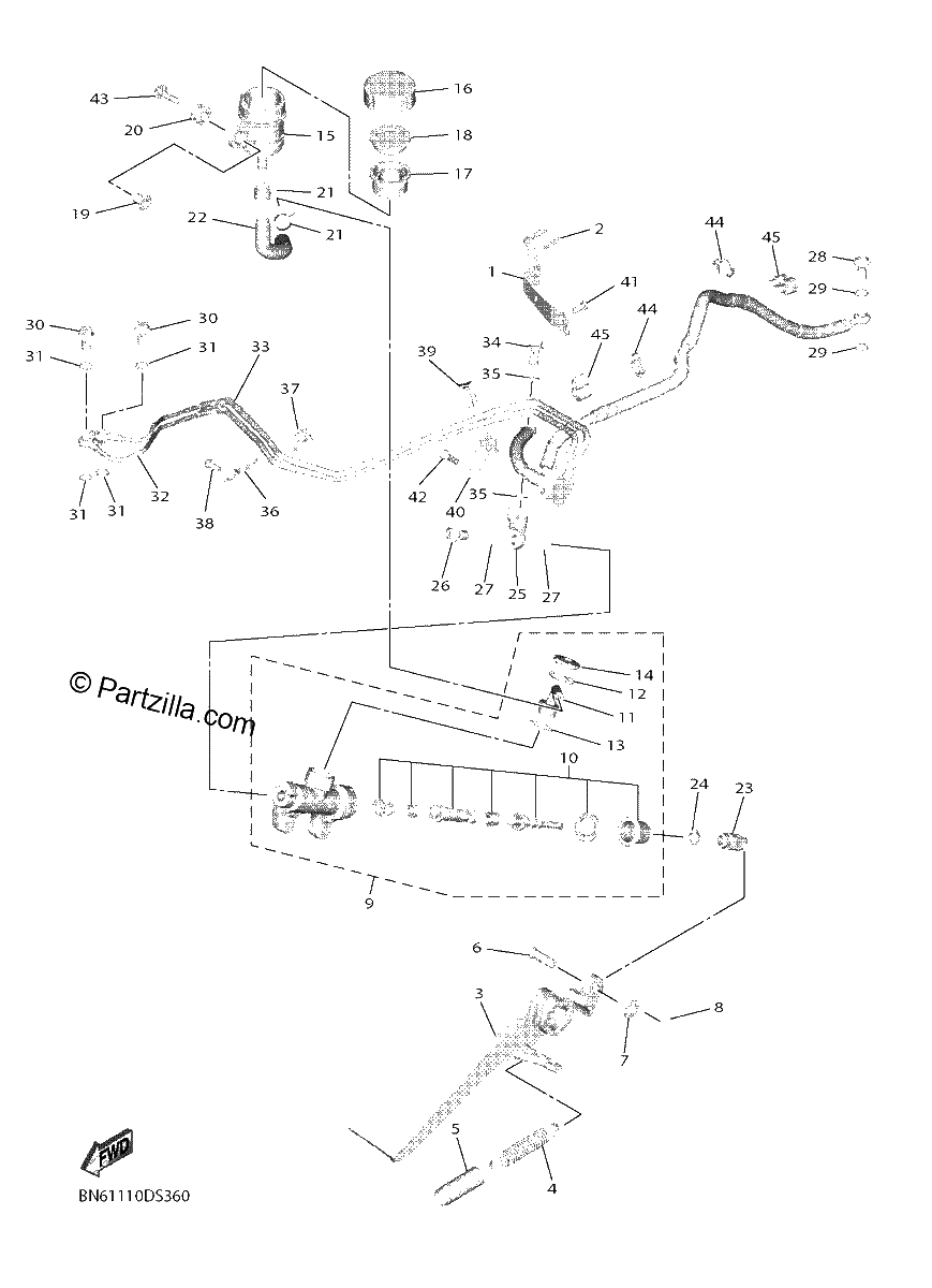 Diagrama de REAR MASTER CYLINDER