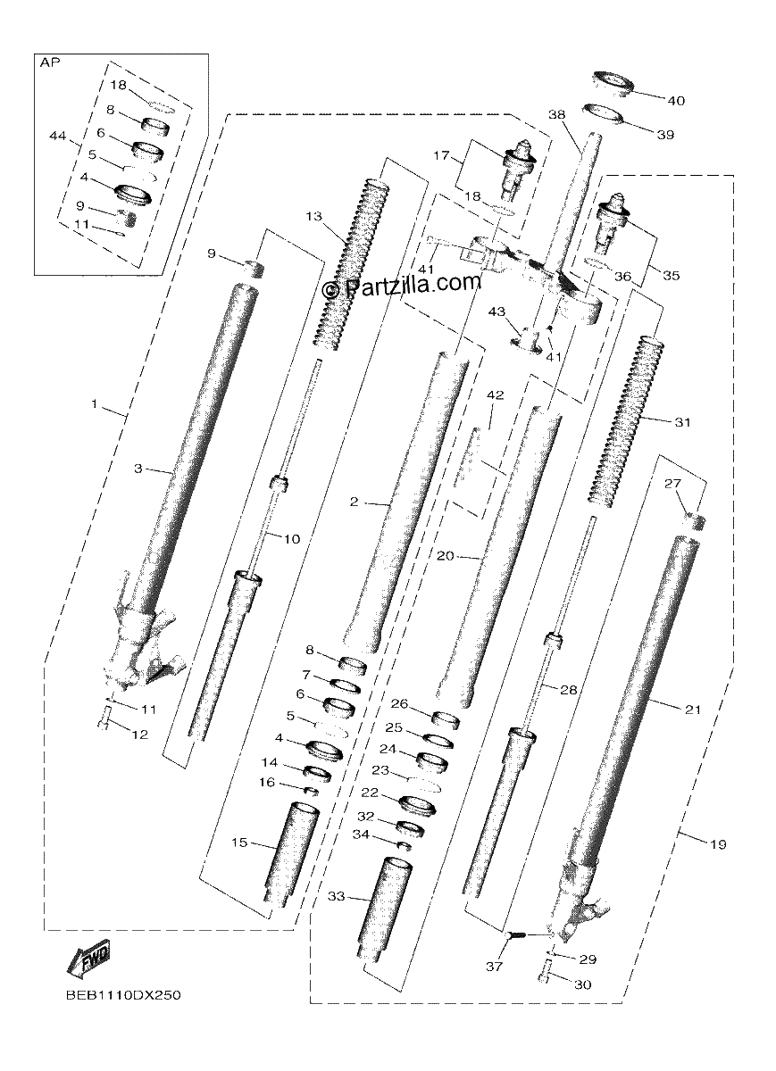 Diagrama de FRONT FORK