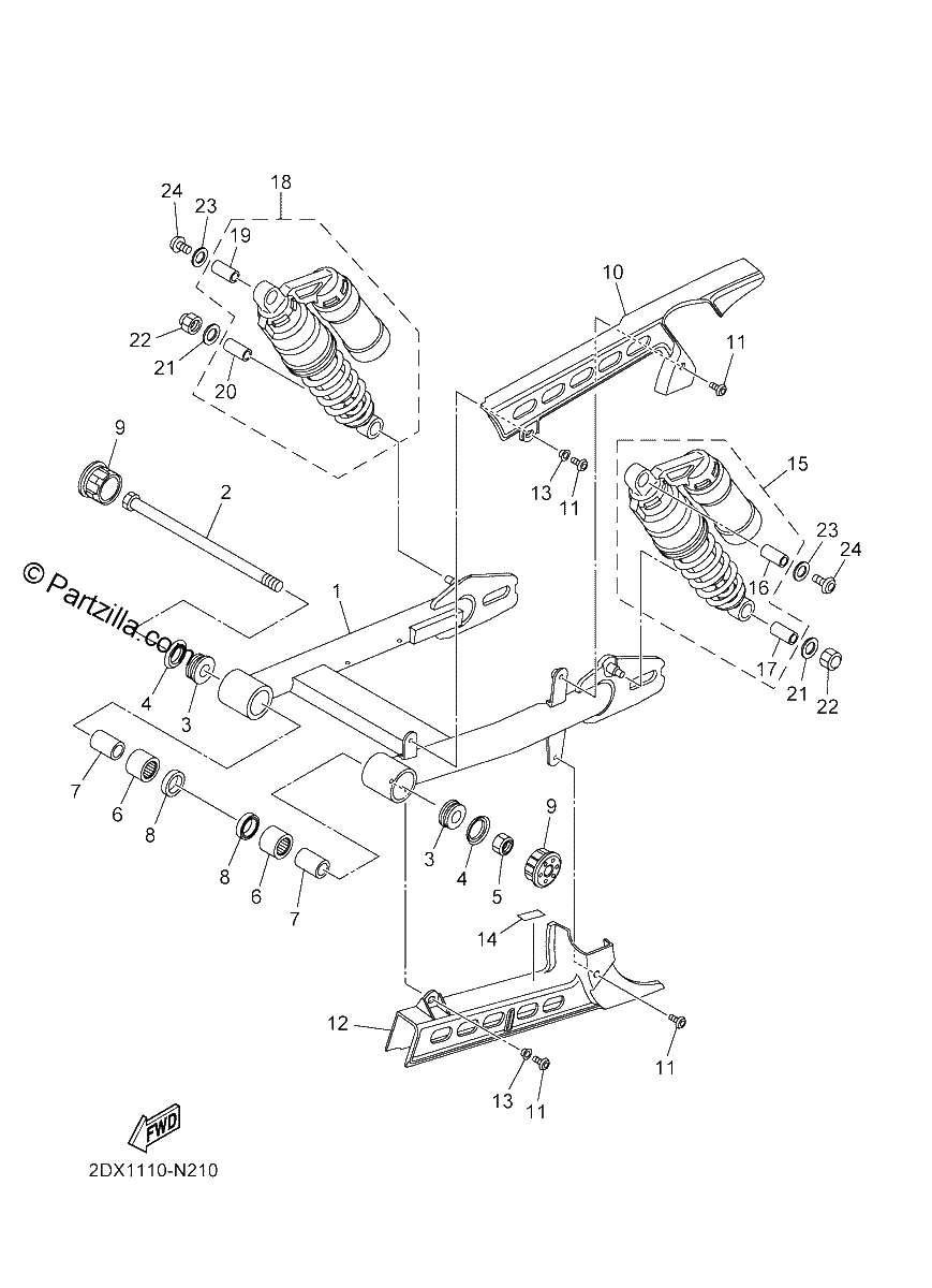 Diagrama de REAR ARM SUSPENSION