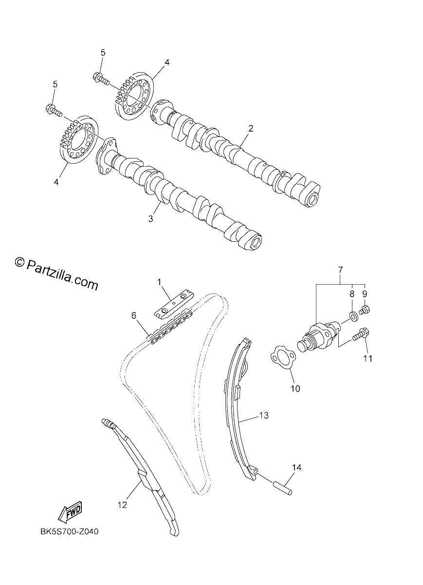Diagrama de CAMSHAFT CHAIN