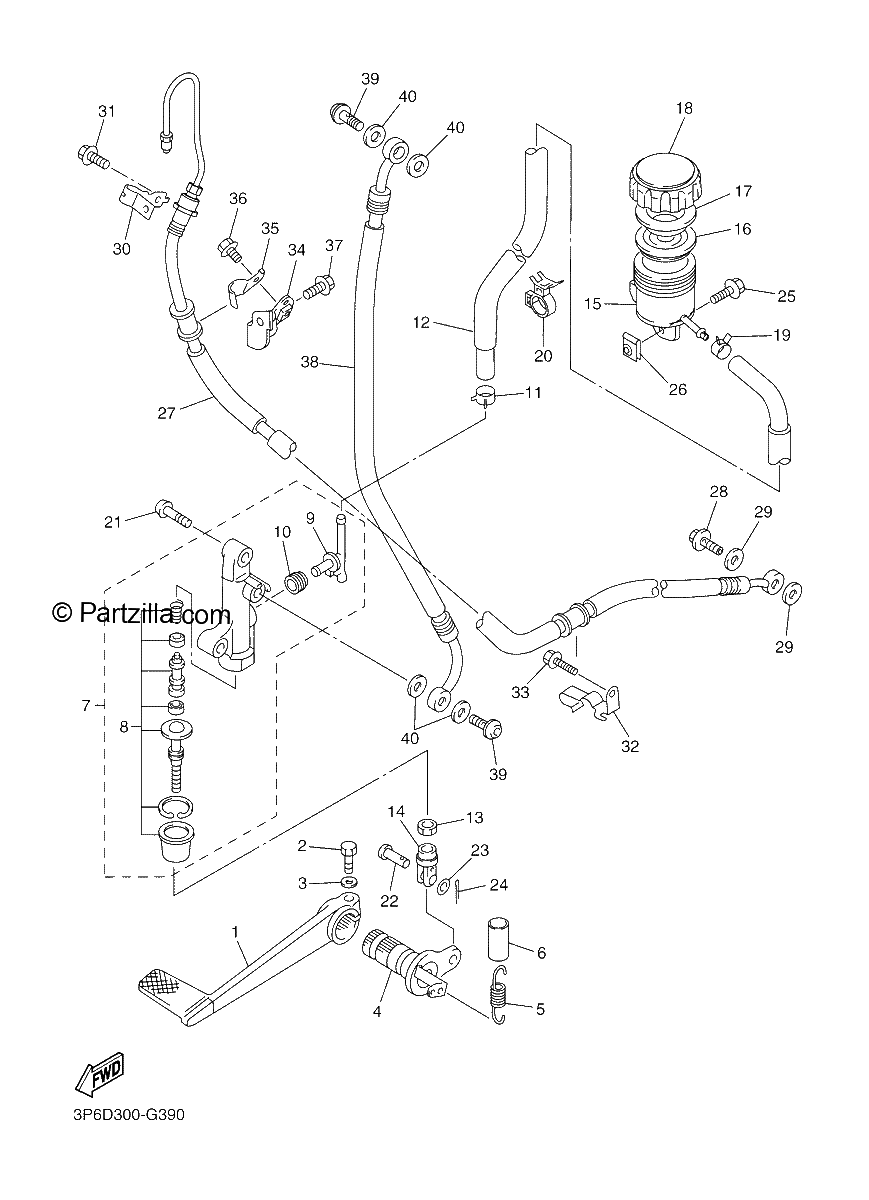 Diagrama de REAR MASTER CYLINDER