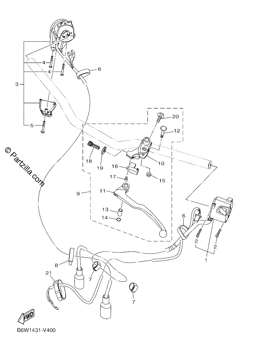 Diagrama de HANDLE SWITCH LEVER