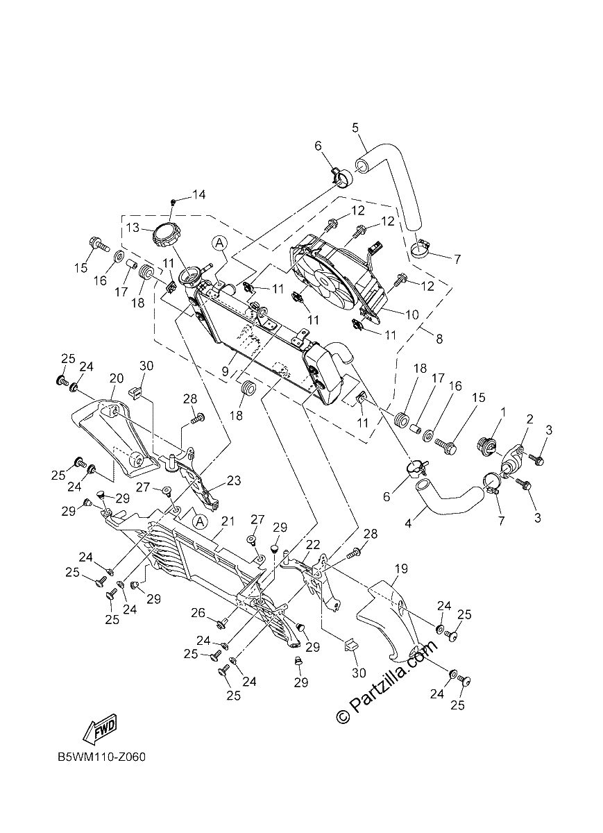 Diagrama de RADIATOR HOSE