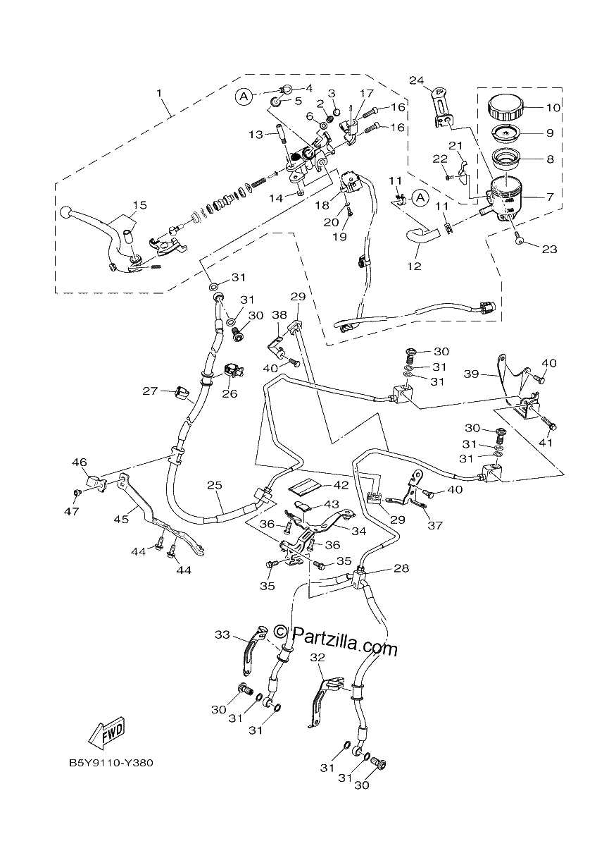Diagrama de FRONT MASTER CYLINDER
