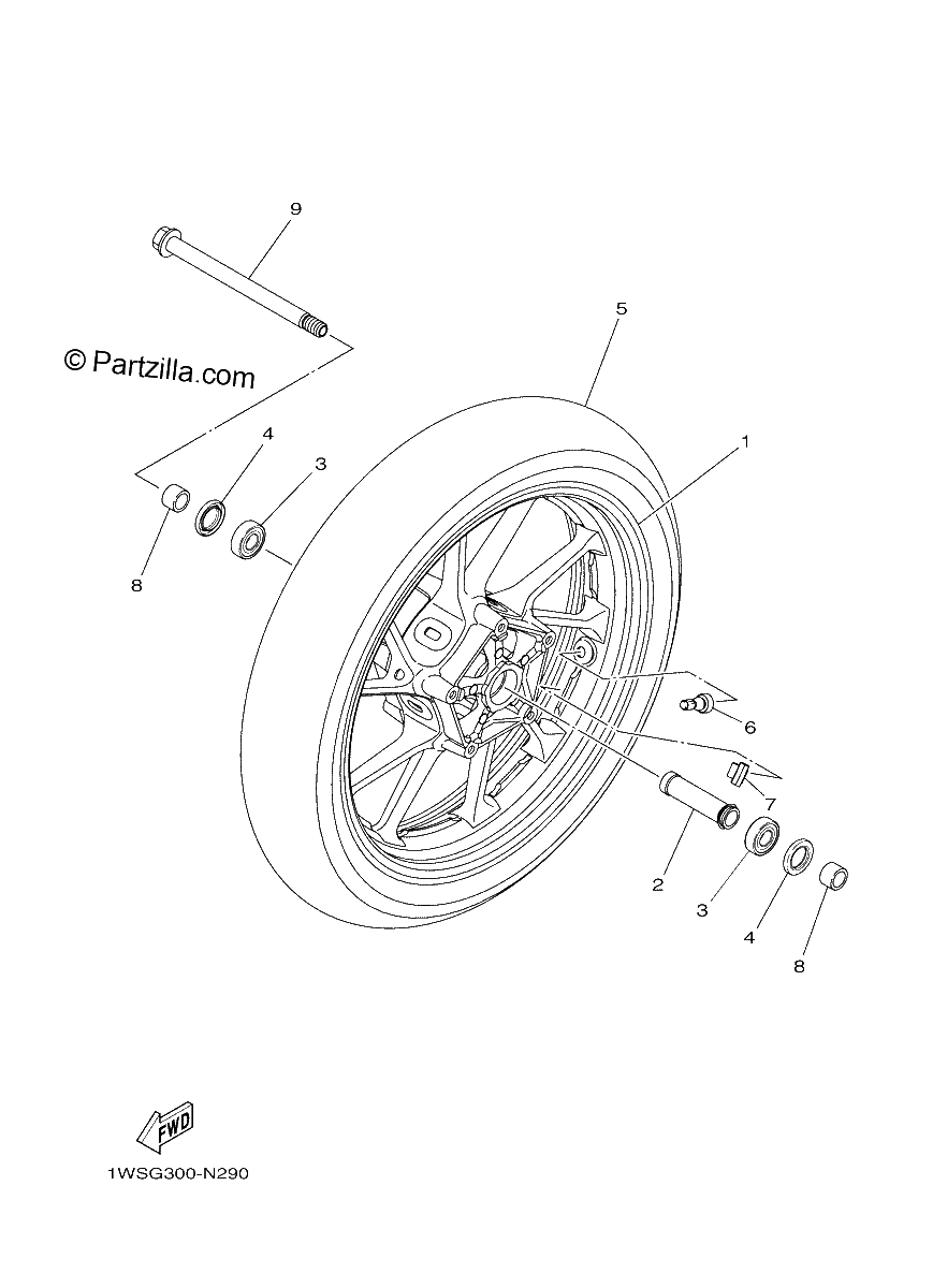 Diagrama de FRONT WHEEL