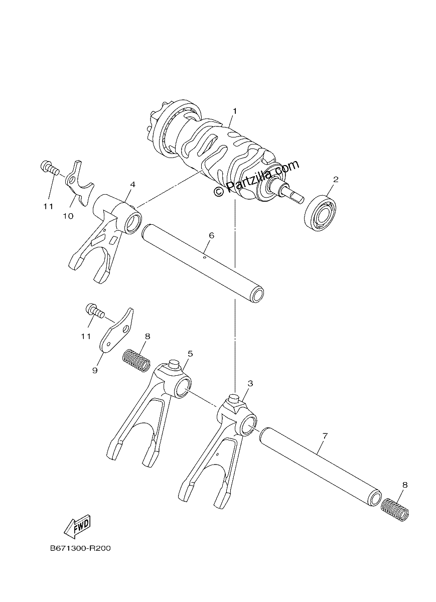 Diagrama de SHIFT CAM FORK
