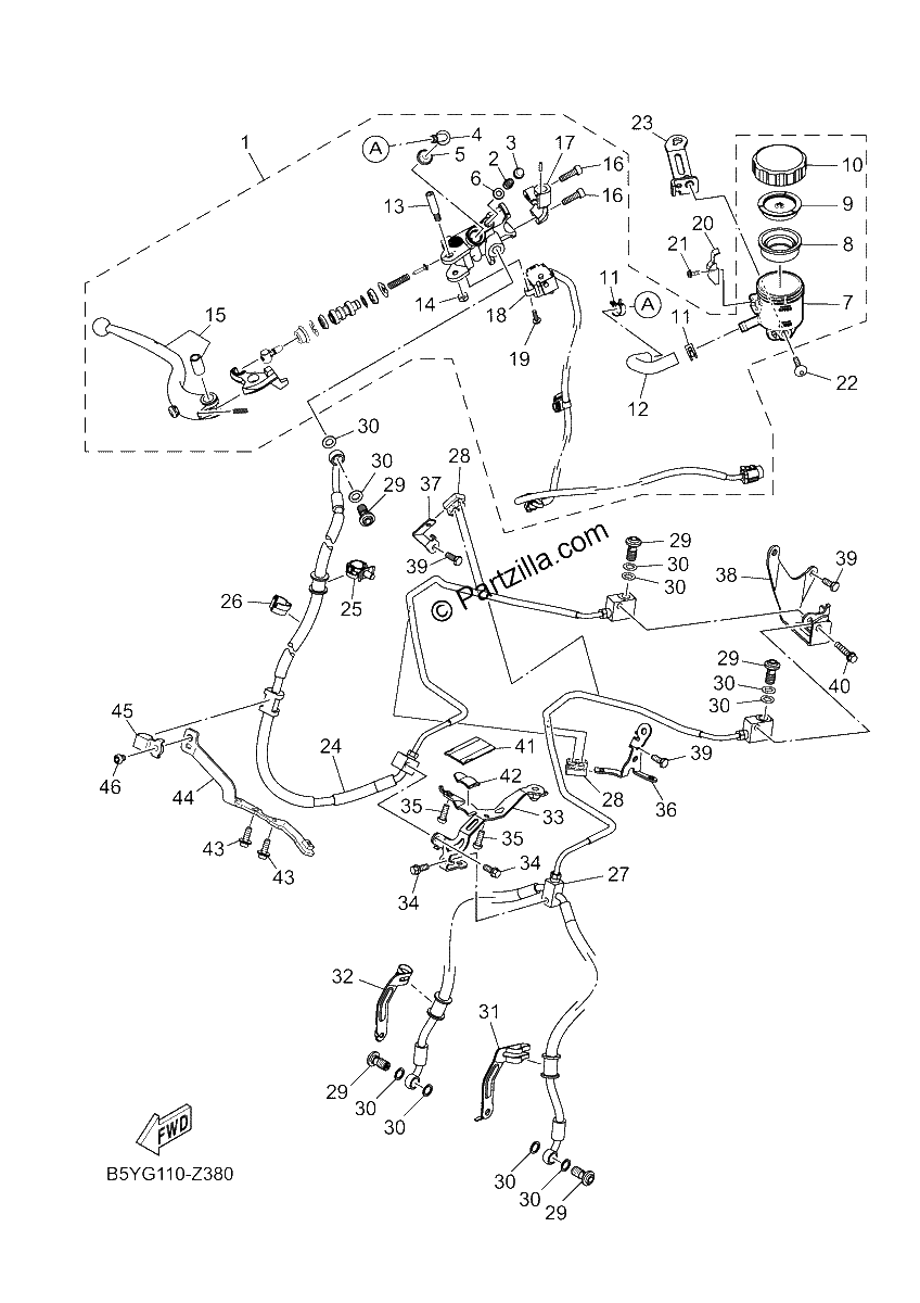 Diagrama de FRONT MASTER CYLINDER