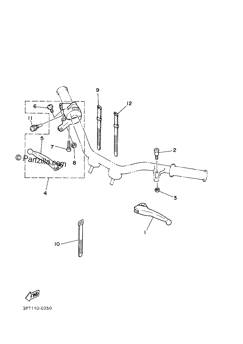 Diagrama de HANDLE SWITCH LEVER