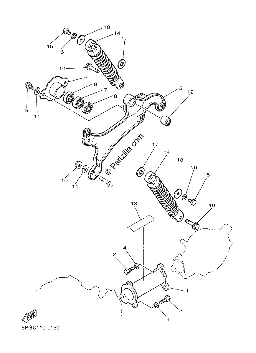Diagrama de REAR ARM SUSPENSION
