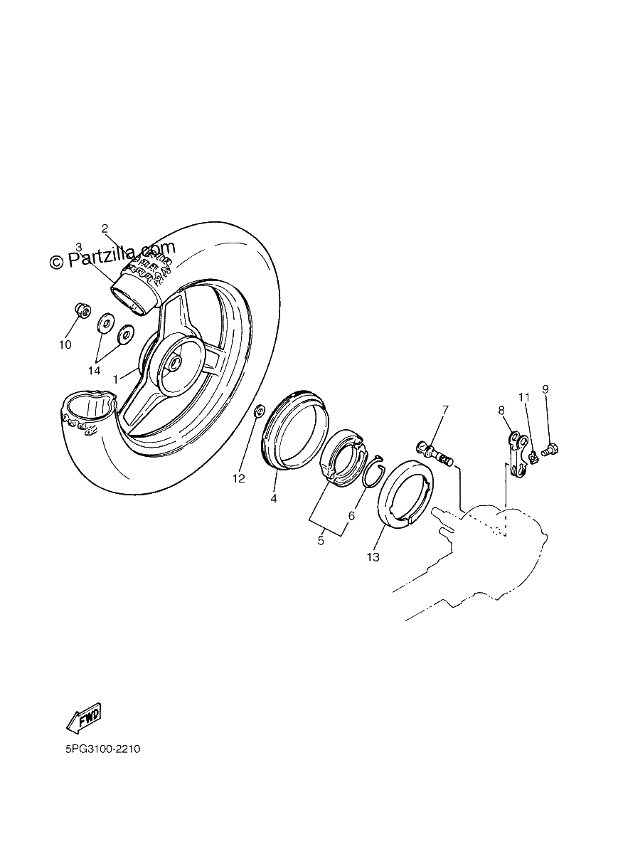 Diagrama de REAR WHEEL