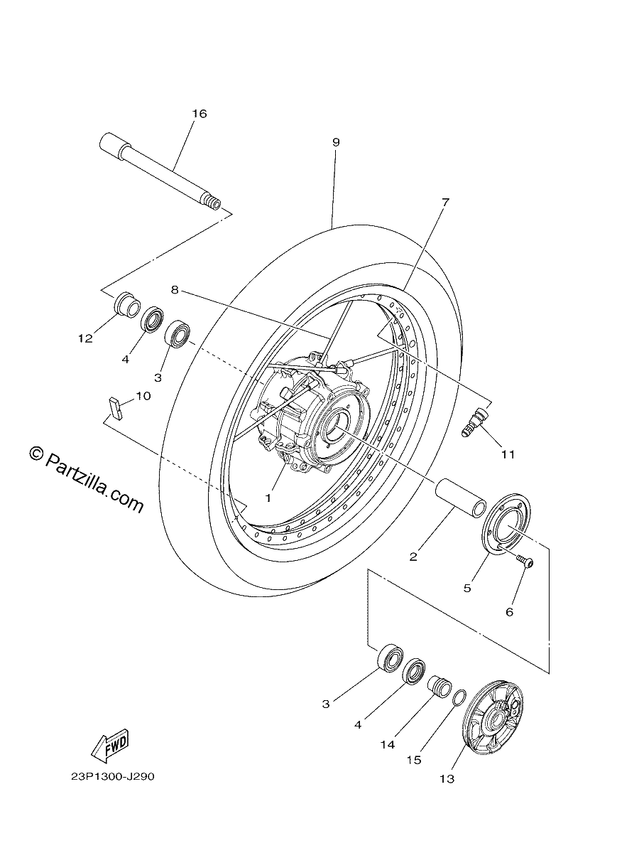 Diagrama de FRONT WHEEL