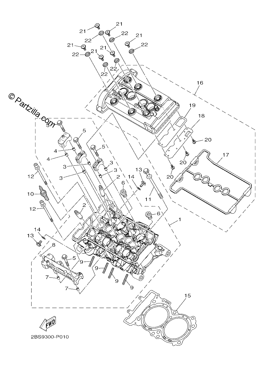 Diagrama de CYLINDER HEAD