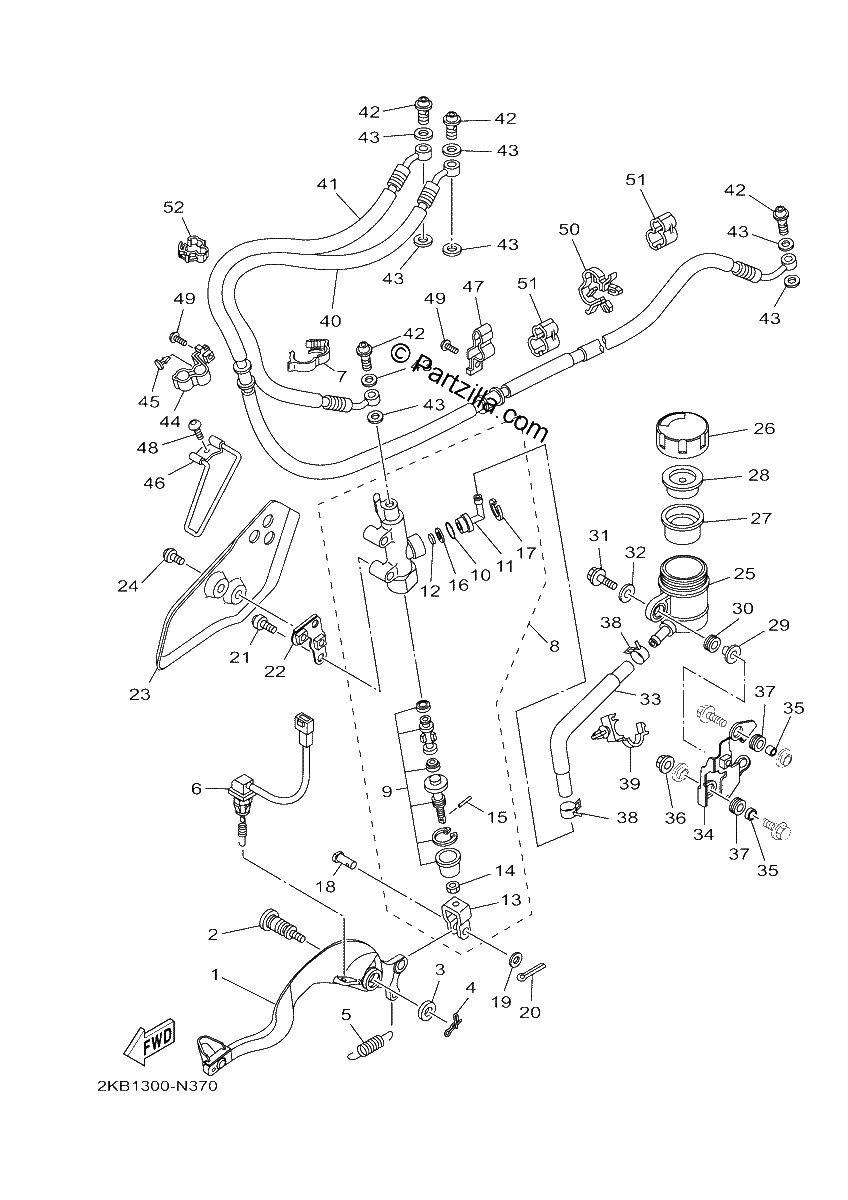 Diagrama de REAR MASTER CYLINDER