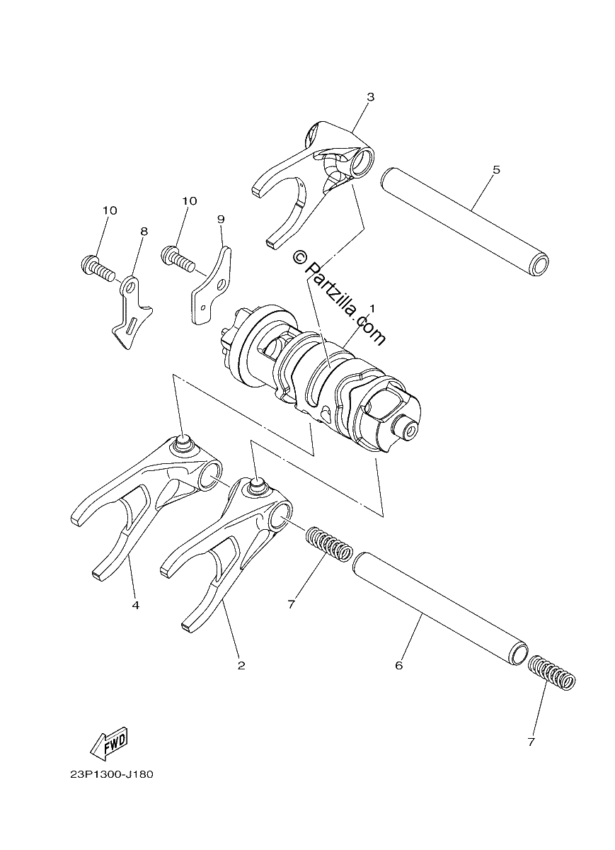 Diagrama de SHIFT CAM FORK