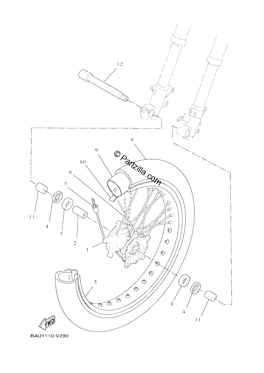 Diagrama de FRONT WHEEL