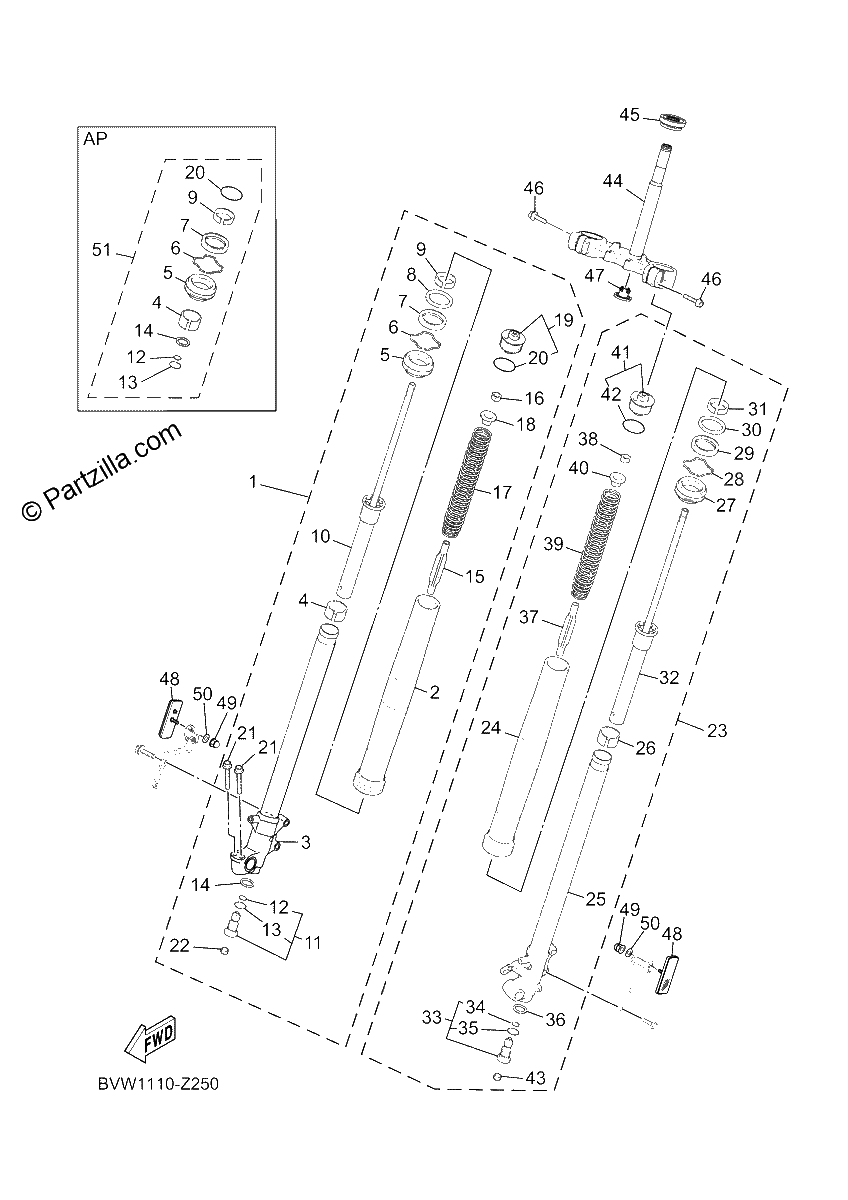 Diagrama de FRONT FORK