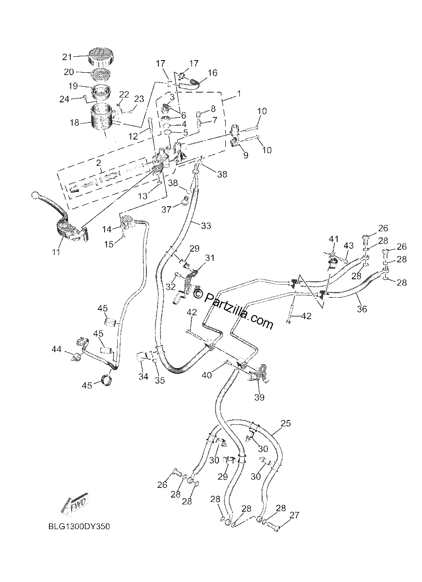Diagrama de FRONT MASTER CYLINDER