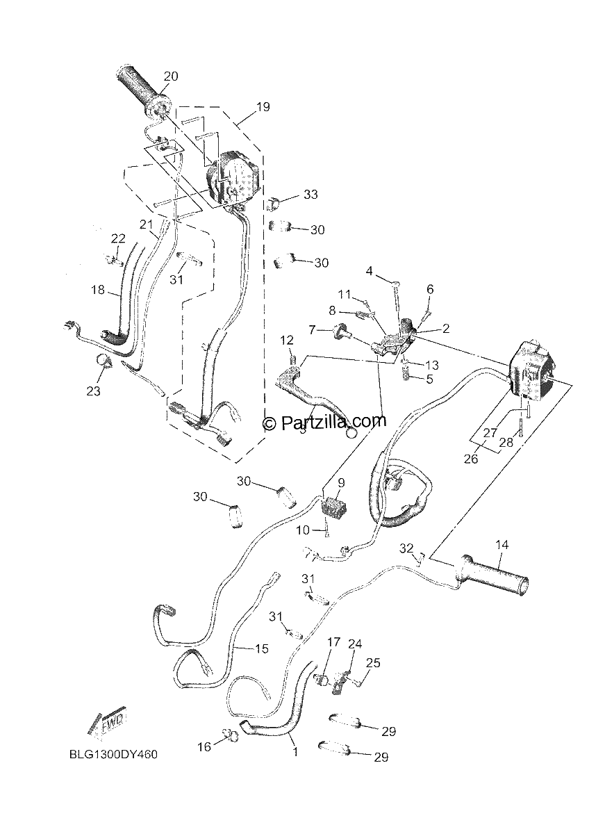 Diagrama de HANDLE SWITCH LEVER