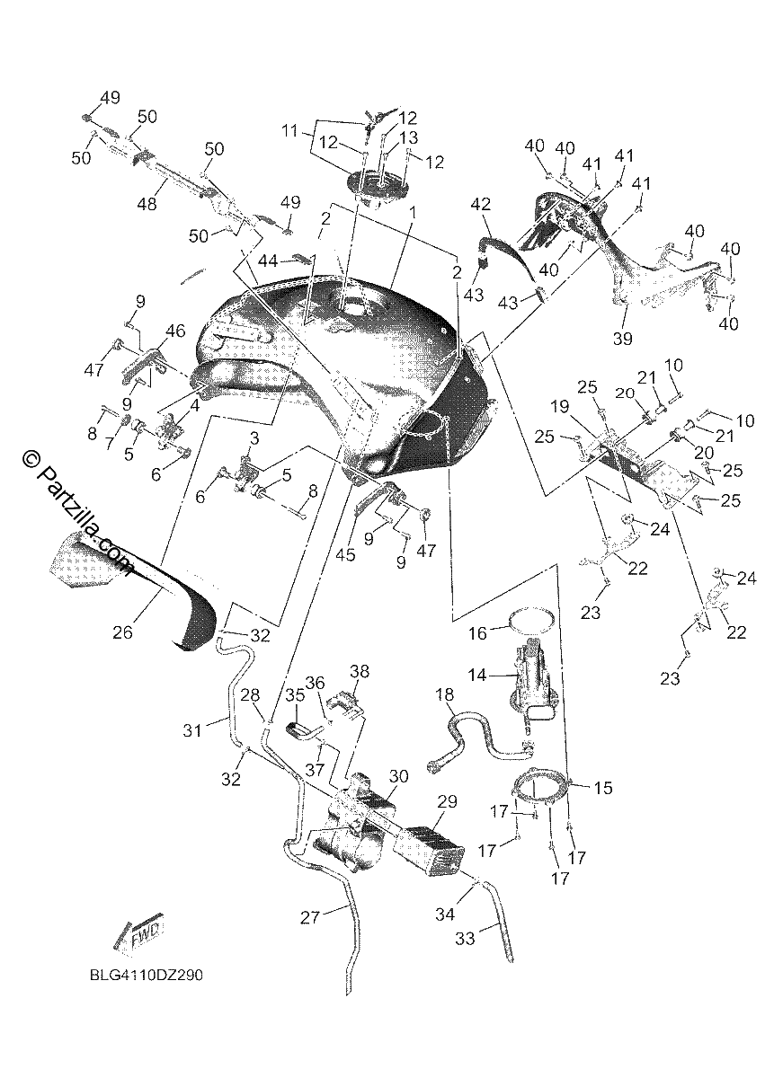 Diagrama de FUEL TANK 2 FOR CAL
