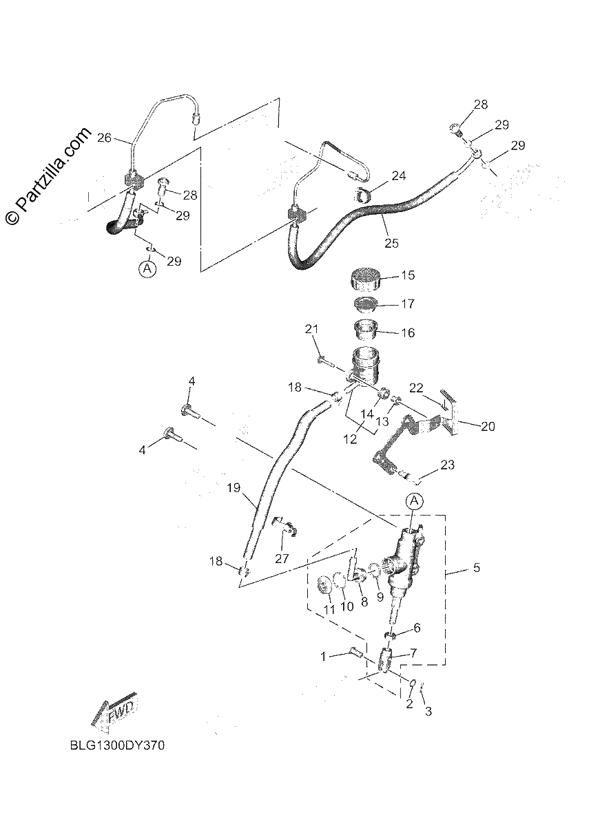Diagrama de REAR MASTER CYLINDER