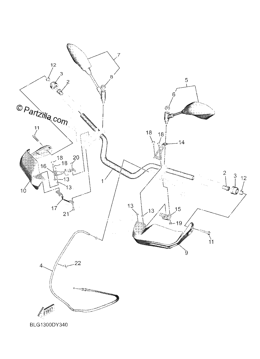 Diagrama de STEERING HANDLE CABLE