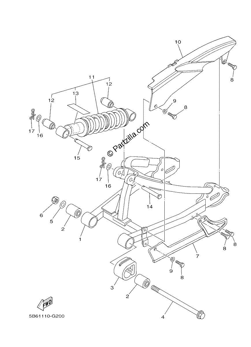 Diagrama de REAR ARM SUSPENSION