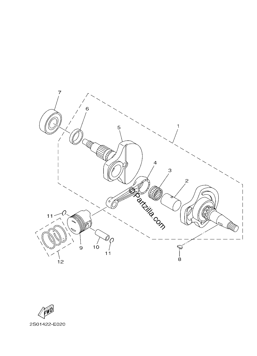 Diagrama de CRANKSHAFT PISTON