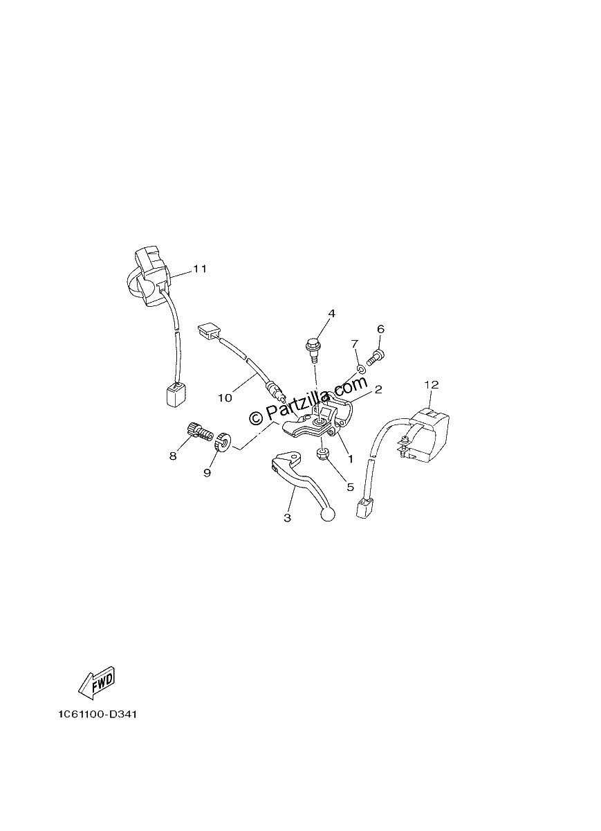 Diagrama de HANDLE SWITCH LEVER