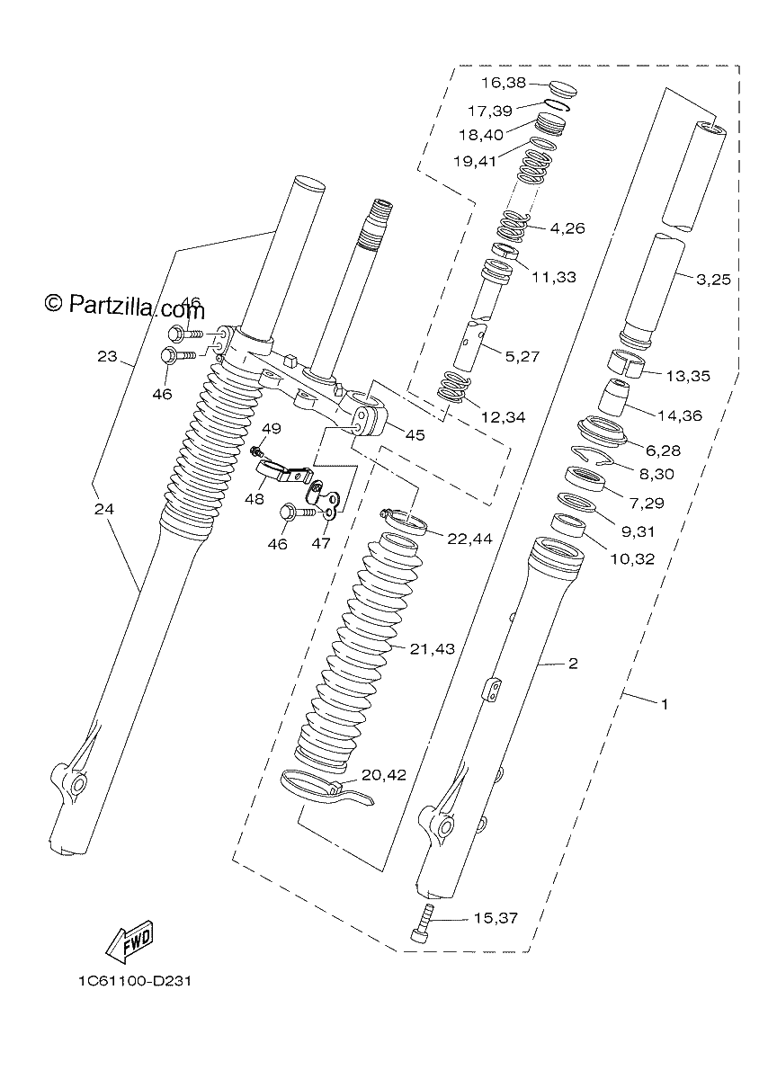 Diagrama de FRONT FORK