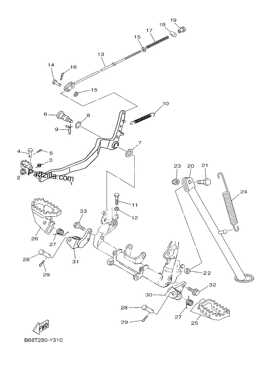 Diagrama de STAND FOOTREST