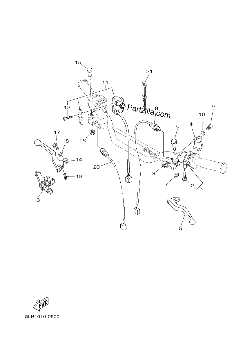 Diagrama de HANDLE SWITCH LEVER