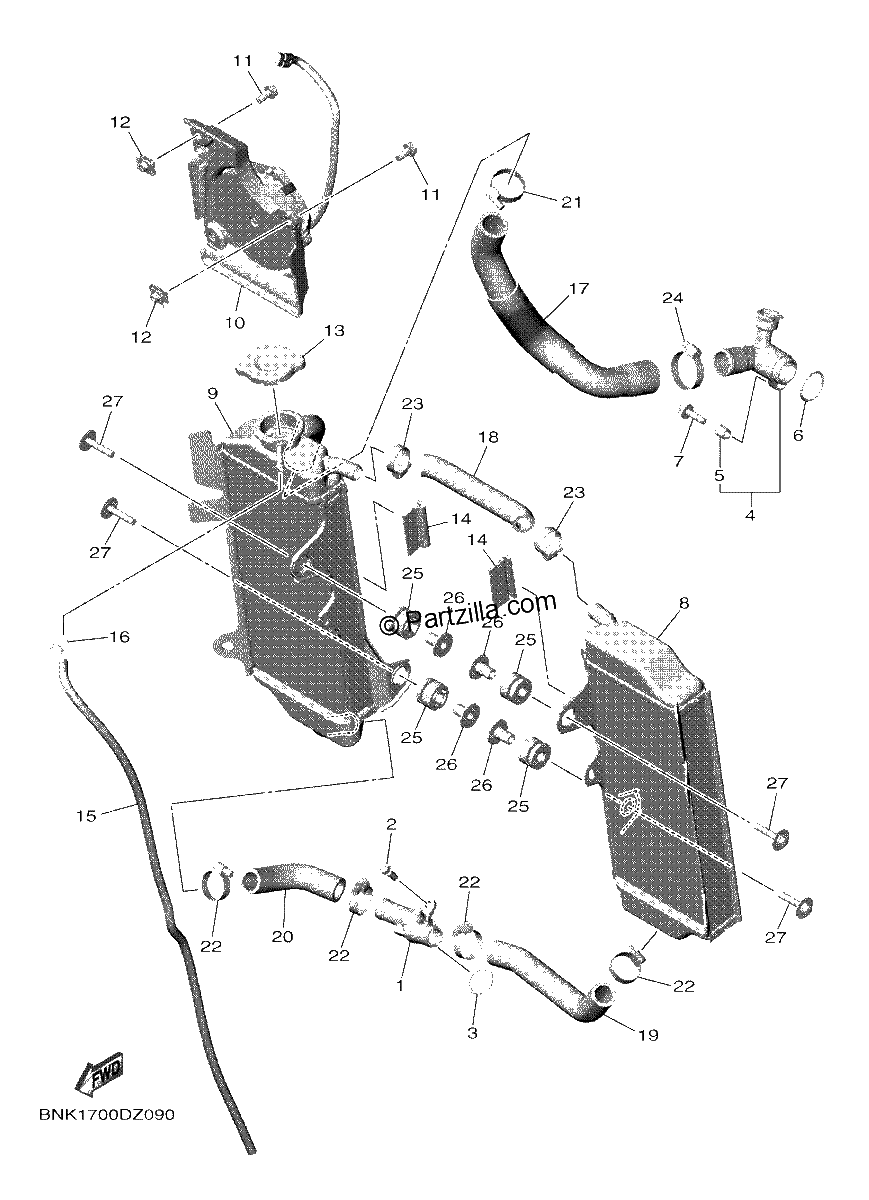 Diagrama de RADIATOR HOSE