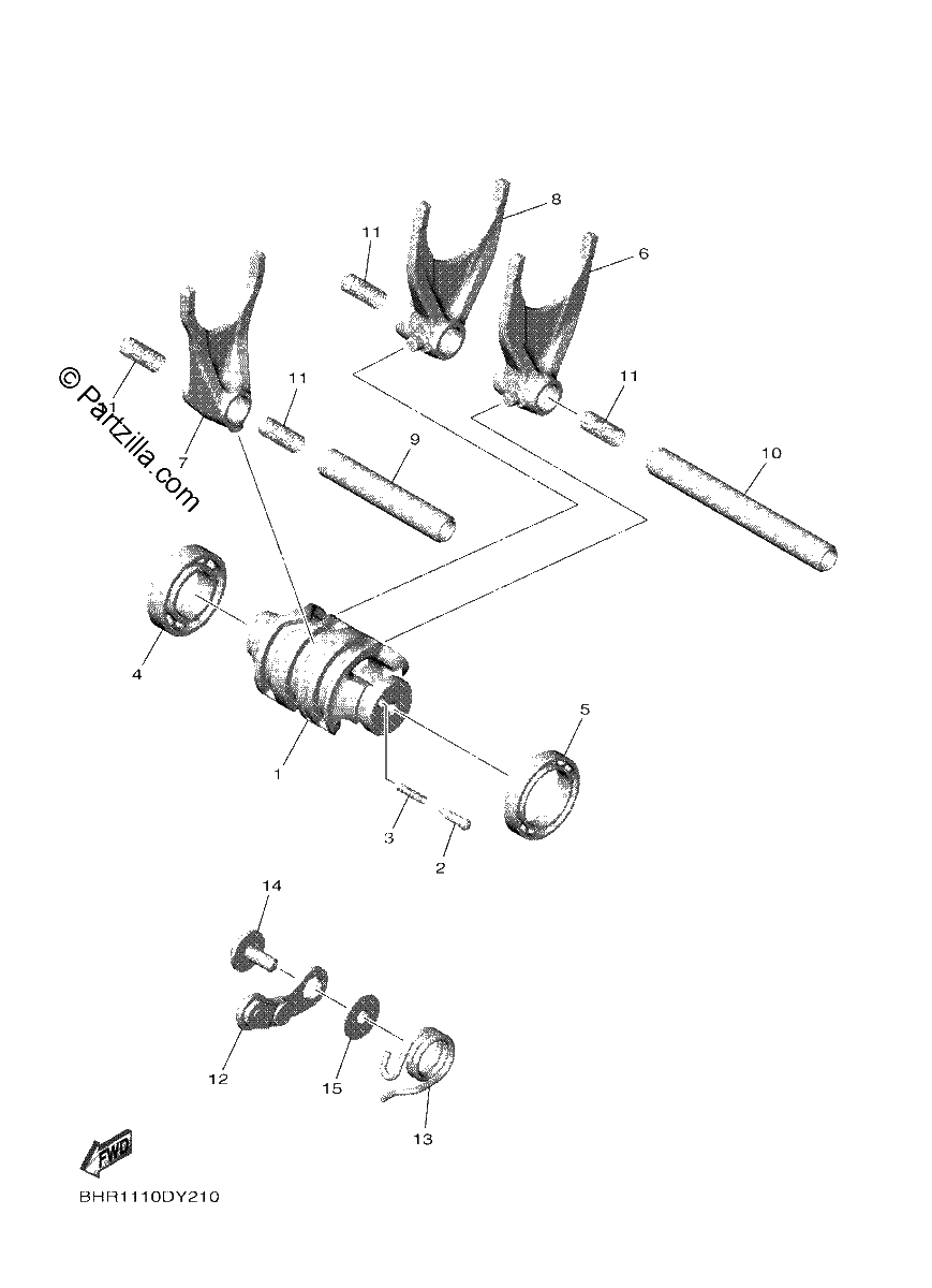 Diagrama de SHIFT CAM FORK