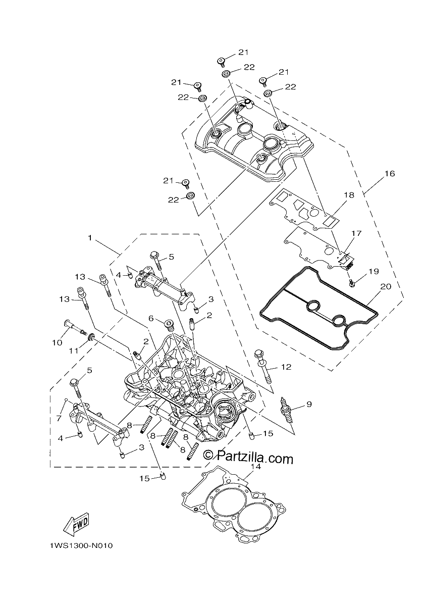 Diagrama de CYLINDER HEAD