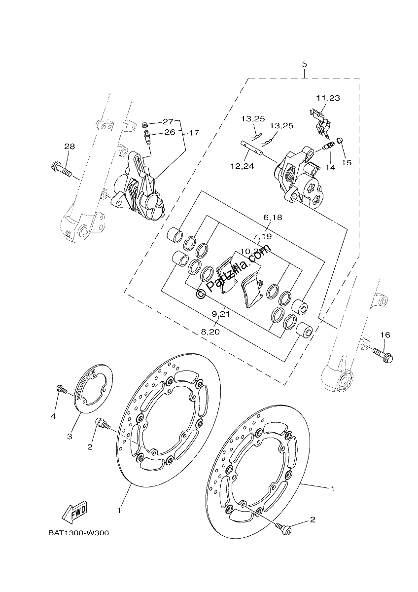 Diagrama de FRONT BRAKE CALIPER