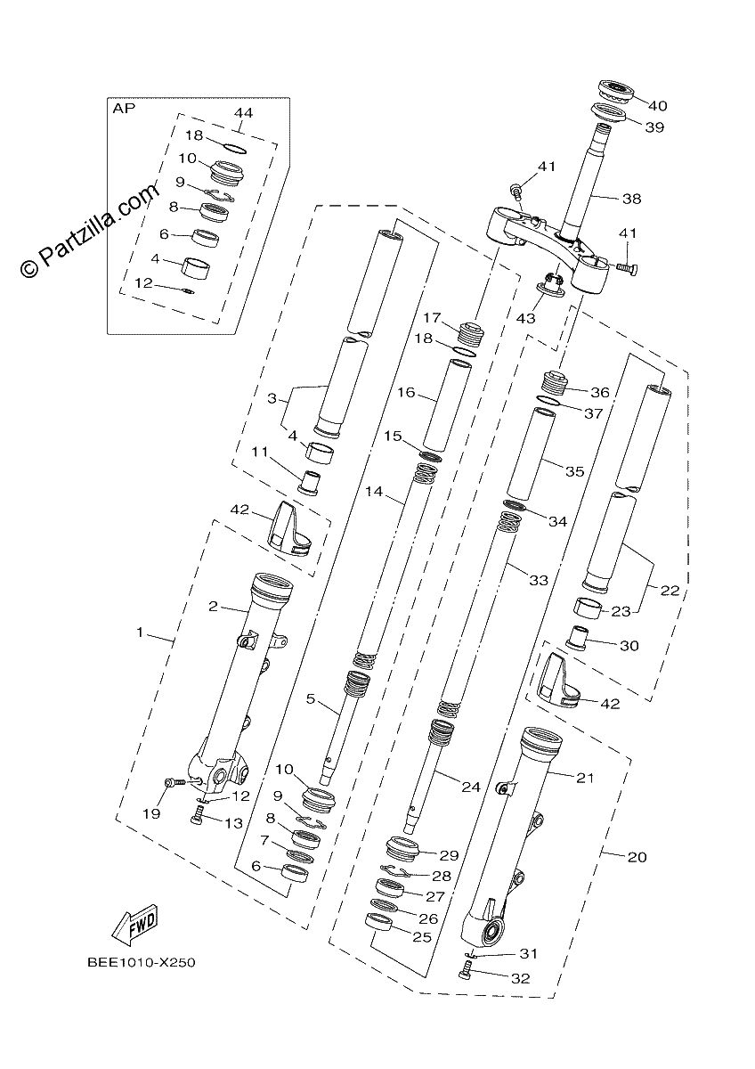 Diagrama de FRONT FORK