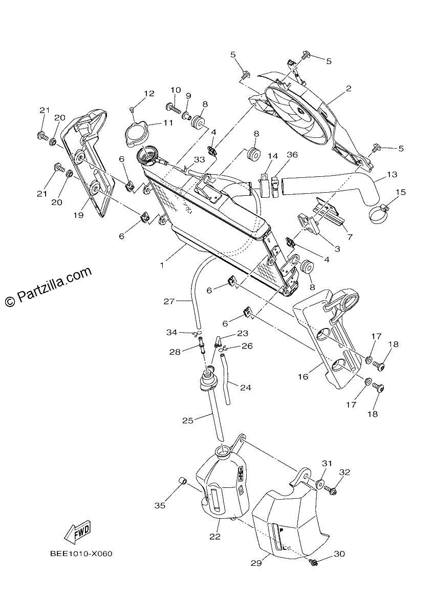 Diagrama de RADIATOR HOSE