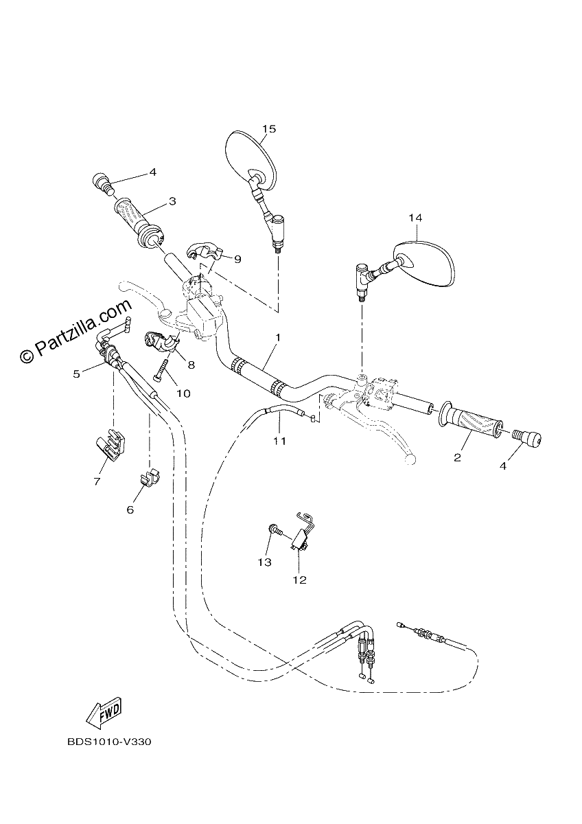 Diagrama de STEERING HANDLE CABLE