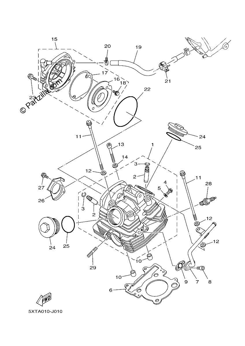 Diagrama de CYLINDER HEAD