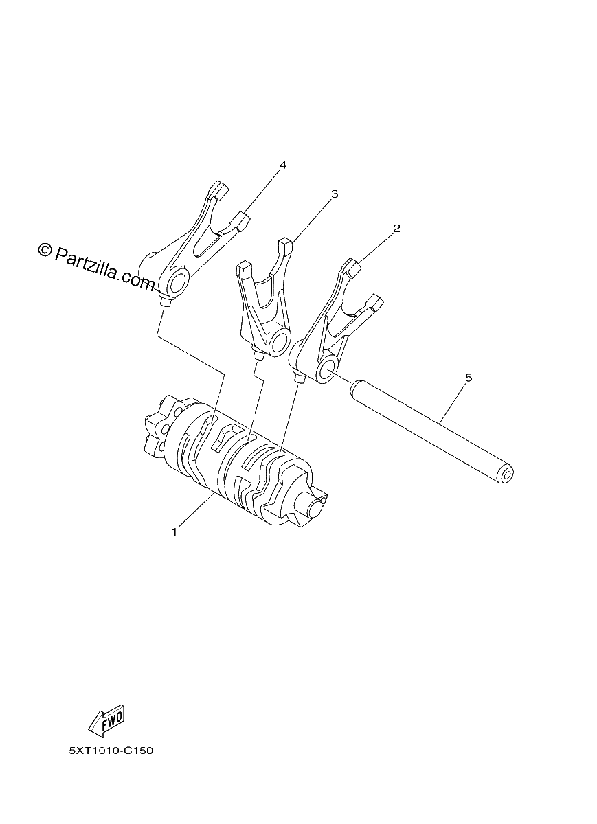 Diagrama de SHIFT CAM FORK