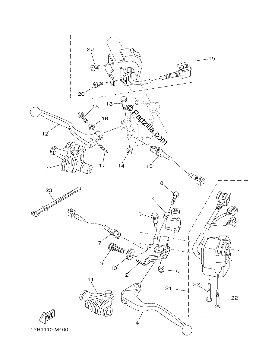 Diagrama de HANDLE SWITCH LEVER