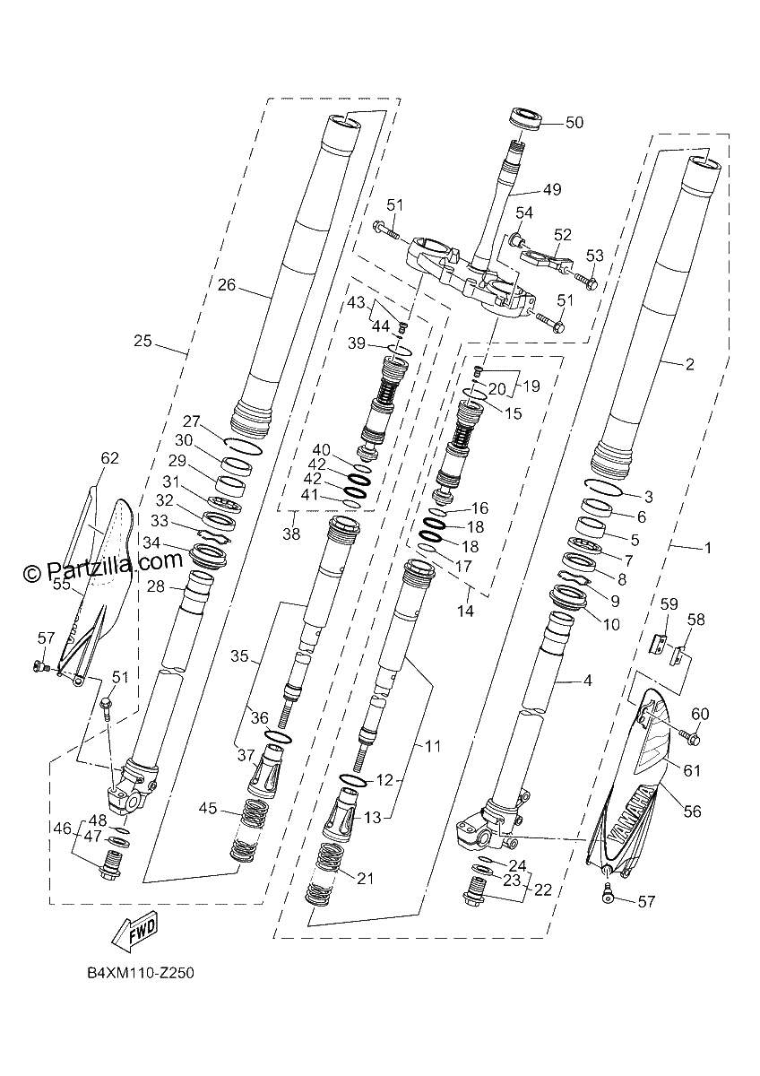 Diagrama de FRONT FORK