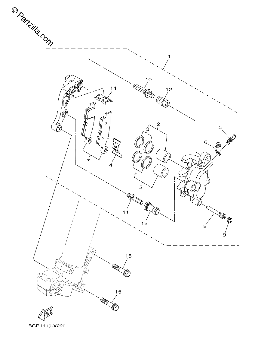 Diagrama de FRONT BRAKE CALIPER
