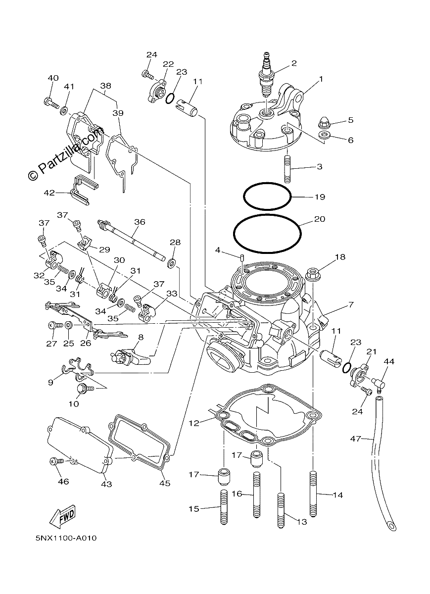Diagrama de CYLINDER HEAD