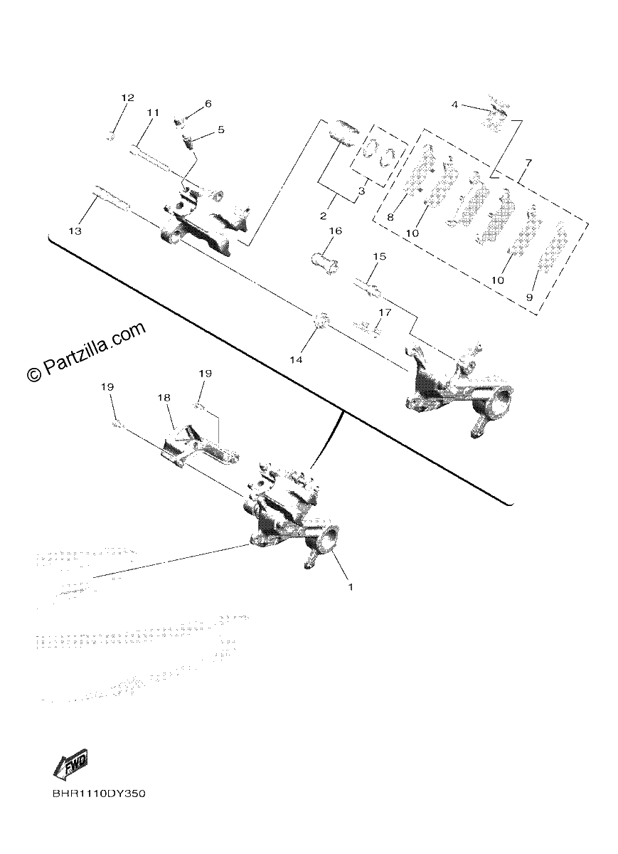 Diagrama de REAR BRAKE CALIPER