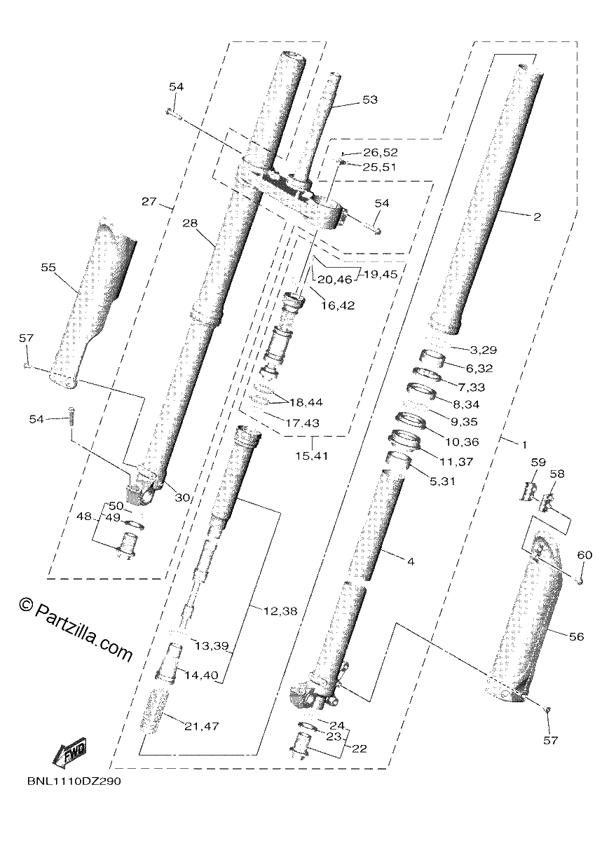Diagrama de FRONT FORK