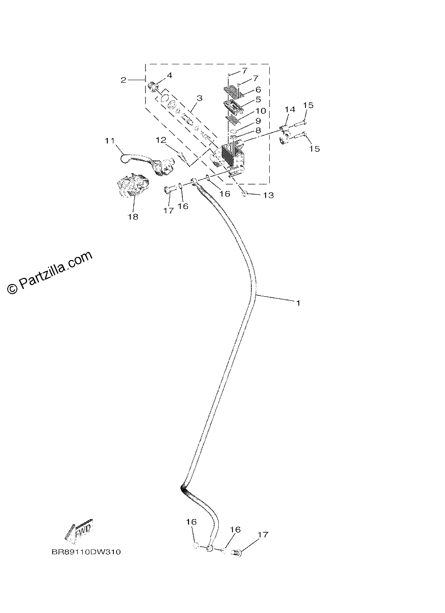 Diagrama de FRONT MASTER CYLINDER